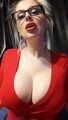 Selfie time red boob top