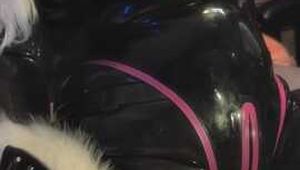 Furry vixen fox milks the slave.