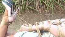 Lorelei is Hogtied in her Slip in the Dirt
