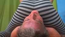Isabella: throat-crushing under striped leggins