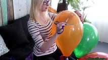 balloon cluster pop with scissors