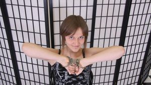 Girl, who loves to be handcuffed