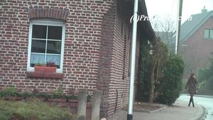 055009 Naughty Natly Takes A Brazen Pee At The Bus Stop
