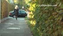 069004 Tiffany Stops For  A Casual Pee On The Footpath