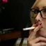 smoking a cigarette