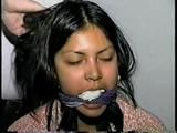 18 Yr OLD AMERICAN INDIAN COLLEGE STUDENT IS MOUTH STUFFED, BAREFOOT, TOE TIED, CLEAVE GAGGED & TIED TO A CHAIR (D55-3)