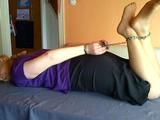 Hogcuffed and tickling feet
