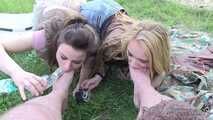 Under german roofs - Two girls in the garden