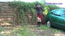 095005 Denise Pees In A Car Lot