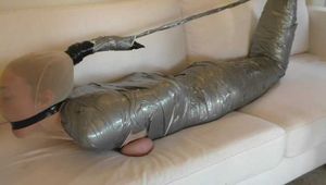 Pantyhose Encasement & Tape Mummification for sexy Muriel LaRoja