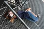 Stella hogtied on stair PICS