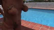 Bettine - Extreme Hogtie by the Pool