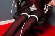 Satin Blouse Bound in Business Suit