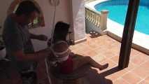  Milf Gigi tied up in the pool house