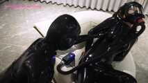 Xiaomeng and Xiaoyu Mutual Breathplay in Latex