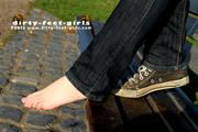 Chucks and naked feet outdoor