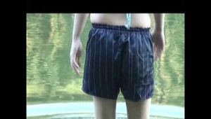 Get 2 Archive Videos with Kathi enjoying her shiny Nylon Shorts