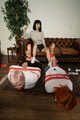 1192 Amber and Roxie barefoot and Taped by Mia
