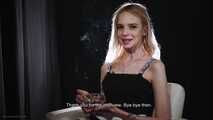 18 y.o. Angelina is smoking two 120mm cigarettes and giving an interview about her smoking experience