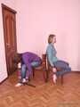 Alexa and Catt - Dominant lover tied adorable Alexa and Catt to the chairs