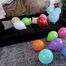 barefeet stomping 14inch balloons