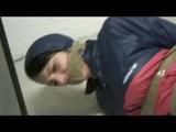 0300 min video with Simone tied and gagged in shiny nylon rainware night vision