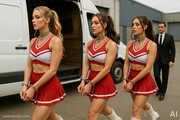 Cheerleader Cuffed For Transport