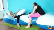 43 Holly and Crystal and their big whale