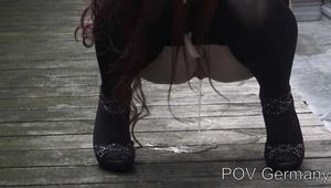 "Under german roofs" - POV Peeing & Fucking with Tanja