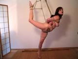 Alsana Sin in 3 shibari positions