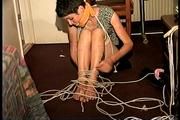 47 Yr OLD UNCOOPERATIVE LATINA BITCH IS BALL-TIED, CLEAVE GAGGED, BAREFOOT, TOE-TIED, WRISTS GAGGING, F0RCED HEEL SMELLING & HANDGAGGING  (D68-4)