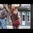 Chris walking nude at the railway station