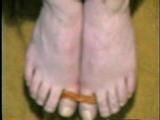 42 Yr OLD DIANE TIGHTLY TIED & GAGGED AT FOOT OF BED (D23-11)