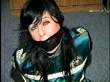40 Yr OLD HAIRDRESSER WRAP TAPE GAGGED & BALL-TIED 8:48 (D21-9)