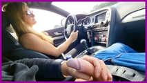 JERKING OFF WHILE DRIVING?! PERVERTED HITCHHIKER CUMLOAD BRAZENLY IN THE CAR!