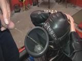 in the funnel gag pissing Part1 