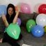 squeezing some small balloons
