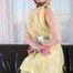 Morrigan - taped in yellow trash bag dress