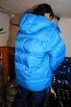 Jill tied and gagged in a down jacket