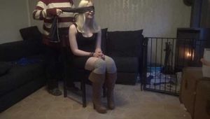 Elysa tied to chair 1/2