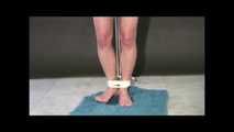 Watch Katharina not beeing able to hold her pee while beeing tied and gagged to a pole