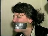 30 Yr OLD HOOKER WRAP TAPE GAGGED, BALL-TIED & TOE TIED DENISE (D26-13)