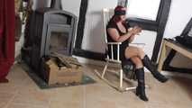 Aurora tied to chair 1/2