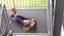Stella on stairs 2/2