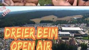 THREESOME AT OPEN AIR FESTIVAL