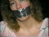 25 YR OLD CHARLENE IS PANTY STUFFED, DUCT TAPE GAGGED, BALL-TIED & BLINDFOLDED (D36-2)