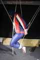 SEXY SONJA tied and gagged with ropes and a clothgag suspended wearing a sexy red/blue downwear combination (Pics)