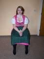 Tied in a bavarian costume