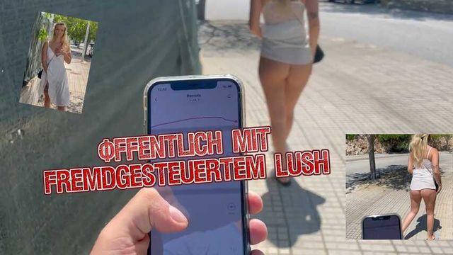 Naked in PUBLIC with FREMD controlled Lush