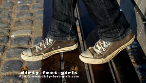 Chucks and naked feet outdoor